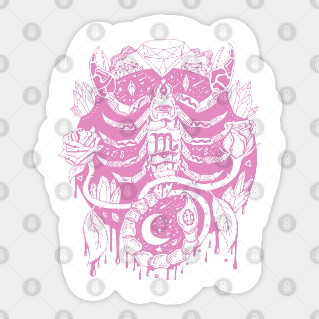 Light Pink Mystic Scorpio Zodiac Sticker by kenallouis